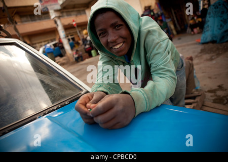 Merkato - Centro di Addis Abeba, in Etiopia. Foto Stock