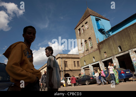 Merkato - Centro di Addis Abeba, in Etiopia. Foto Stock