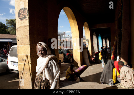 Merkato - Centro di Addis Abeba, in Etiopia. Foto Stock