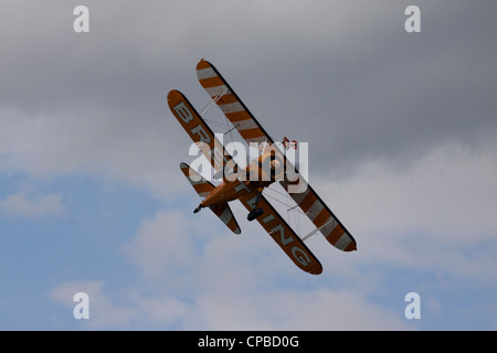 Breitling wingwalkers sul display a Abingdon Air Show Inghilterra Foto Stock