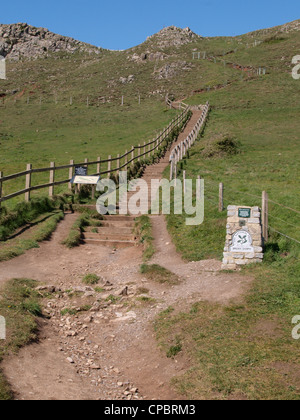 Passi fino a Brean giù, Somerset, Regno Unito Foto Stock