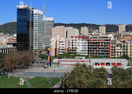 Spagna Catalogna Barcellona, Parc Joan Miro & Tarragona street Foto Stock