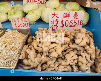 Chinatown mercato ortofrutticolo, NYC Foto Stock