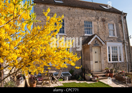 Cotswold cottage in pietra in Amberley, Stroud, Gloucestershire, Regno Unito Foto Stock