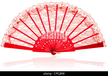 Aperto rosso ventola in plastica Foto Stock