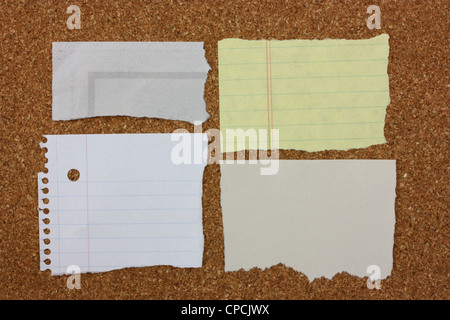 4 tipi di carta utilizzati per gli sfondi Foto Stock
