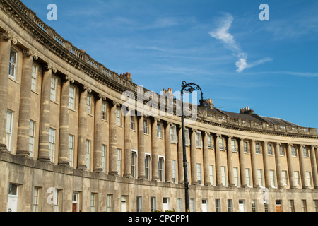 Case in stile georgiano in Royal Crescent, Bath, Inghilterra Foto Stock