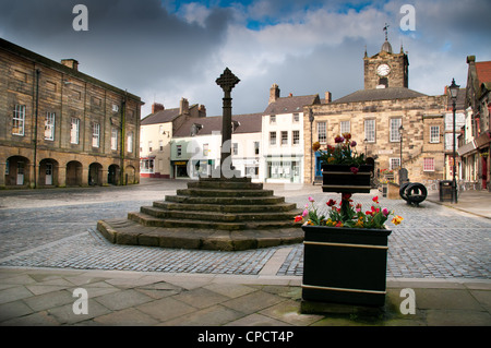 Alnwick piazza del mercato Foto Stock