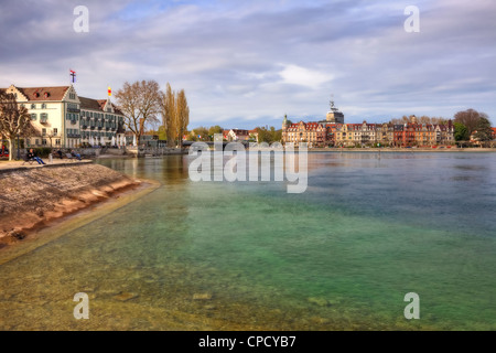 Di Costanza e il Lago di Costanza, Baden-Württemberg, Germania Foto Stock