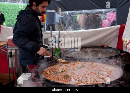 Mangiare Street Kings Cross London REGNO UNITO Foto Stock