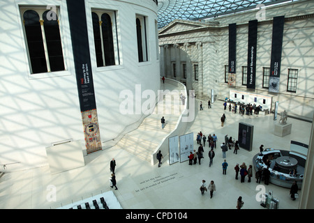 Ingresso, British Museum di Londra, Inghilterra, Regno Unito, Europa Foto Stock