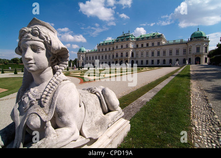 Il Palazzo del Belvedere, Sito Patrimonio Mondiale dell'UNESCO, Vienna, Austria, Europa Foto Stock