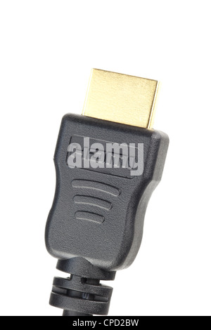 Connettore HDMI isolato su bianco Foto Stock