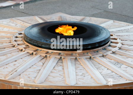 Unknown Soldier's grave sotto l'Arco di Trionfo, Parigi, Francia, Europa Foto Stock