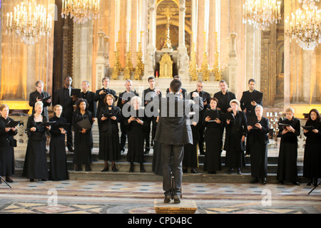Coro nella chiesa di Saint-Eustache, Parigi, Francia, Europa Foto Stock