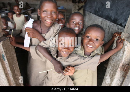 Gli scolari africani, a Lomé, Togo, Africa occidentale, Africa Foto Stock