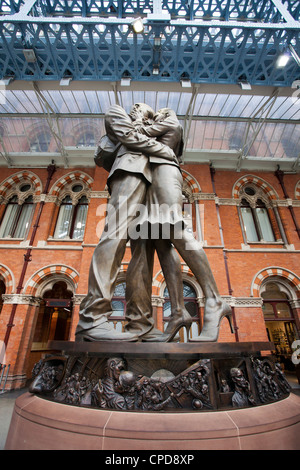 Il bacio, St Pancras Foto Stock