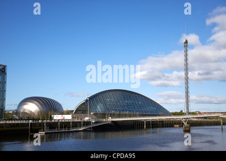 Il Glasgow Science Centre di un cinema IMAX e torre di Glasgow Scotland Regno Unito Foto Stock