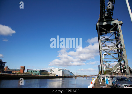 Il Finnieston gru sulla banchina stobcross sul fiume Clyde in Glasgow Scotland Regno Unito Foto Stock