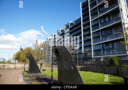 Lancefield Quay Apartments a rivalorizzare il fiume Clyde finnieston Glasgow Scotland Regno Unito Foto Stock