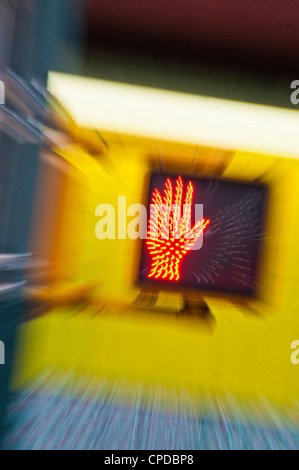 Non attraversare a piedi pedonale di avvertimento Foto Stock