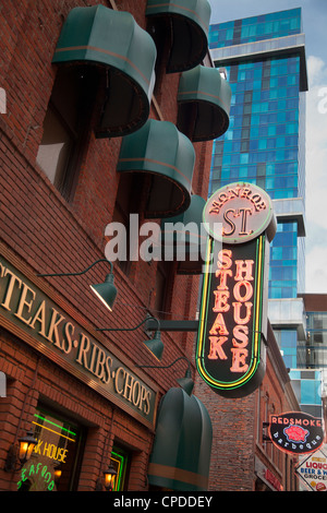 Steak House, Greektown vita notturna, Detroit, Michigan Foto Stock