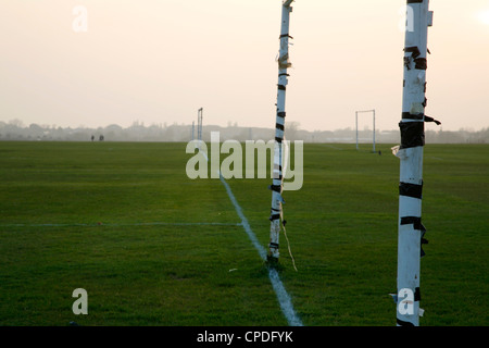 Il calcio posti sulla Assenzio Scrubs Park, Wormwood Scrubs, London, Regno Unito Foto Stock