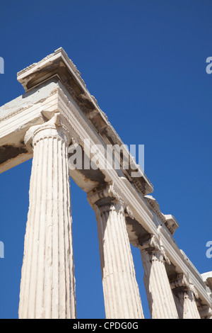 Estremità orientale dell'Eretteo sull'Acropoli, Sito Patrimonio Mondiale dell'UNESCO, Atene, Grecia, per l'Europa. Foto Stock