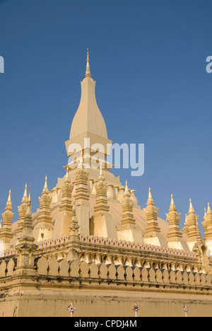 Pha That Luang, Vientiane, Laos, Indocina, Asia sud-orientale, Asia Foto Stock