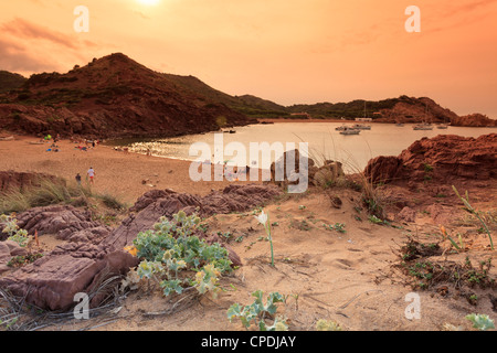 Isole Baleari Spagna, Menorca, Cala Pregonda Foto Stock