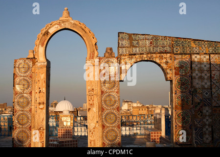 La città di Tunisi visto da un tetto Medina di Tunisi, Tunisia, Africa Settentrionale, Africa Foto Stock