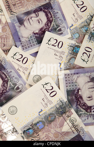 20 o venti pound note Foto Stock