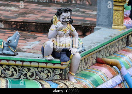 Illustrazione di intricati all antico tempio indù Foto Stock