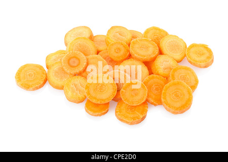 Le carote affettate heap Foto Stock