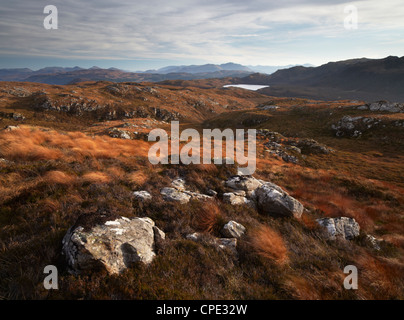 Una bellissima vista da plockton dirupi, Plockton, Ross shire, Scotland, Regno Unito, Europa Foto Stock