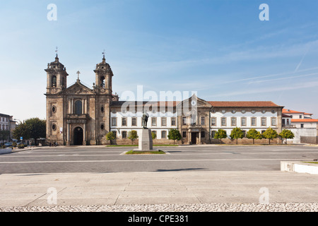 Populo chiesa nella città di Braga, Minho, Portogallo. , Manierista e rococò Architettura neoclassica. Foto Stock