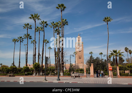 La Moschea di Koutoubia Minaret, Marrakech, Marocco, Africa Settentrionale, Africa Foto Stock