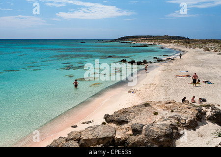 Elafonissi Beach, Regione di Chania, Creta, Isole Greche, Grecia, Europa Foto Stock