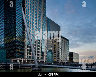 Canary Wharf, Docklands, Londra, Inghilterra, Regno Unito, Europa Foto Stock