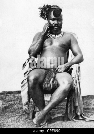 CETSHWAYO kaMPANDE (1826-1884) Zulu re dopo la sua rinuncia nel Anglo-Zulu guerra di 1879 Foto Stock