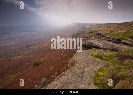 Bordo Stanage, Parco Nazionale di Peak District, Derbyshire, England, Regno Unito, Europa Foto Stock