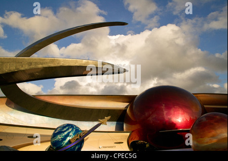 Lo spazio della missione di attrazione turistica di Walt Disney Epcot Resort, Orlando, Florida, Stati Uniti d'America. Foto Stock