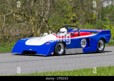 MUTSCHELLEN, Svizzera - 29 aprile: Vintage race car EBS Chevron B23 dal 1971 al Grand Prix in Mutschellen, SUI il 29 aprile Foto Stock