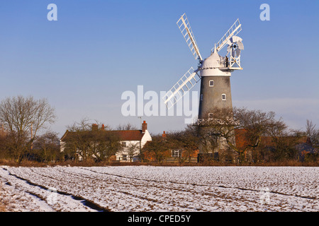 Il mulino a vento a Great Bircham, Norfolk, Regno Unito Foto Stock