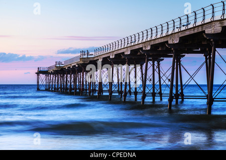 Il molo Cambs al crepuscolo. Foto Stock