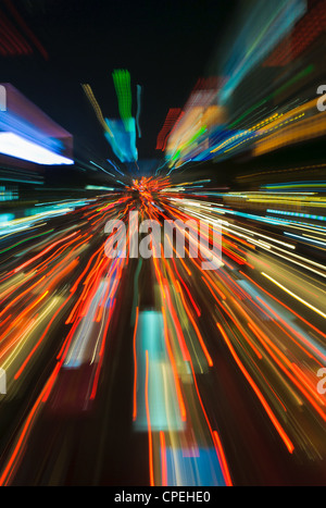 Semaforo di sfocatura del movimento Foto Stock