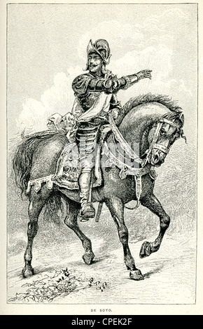 Hernando De Soto, un esploratore spagnolo e conquistador Foto Stock