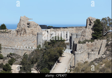 Le batterie di Castillitos, Cabo Tinoso, Regione Murcia, Spagna Foto Stock
