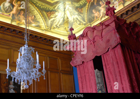 Letto ornati di Hampton Court, Kew, Londra. Foto Stock