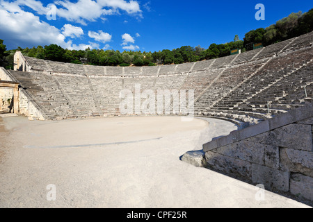 Asklepieion Teatro Antico Epidaurus (340 a.C.), Grecia Foto Stock